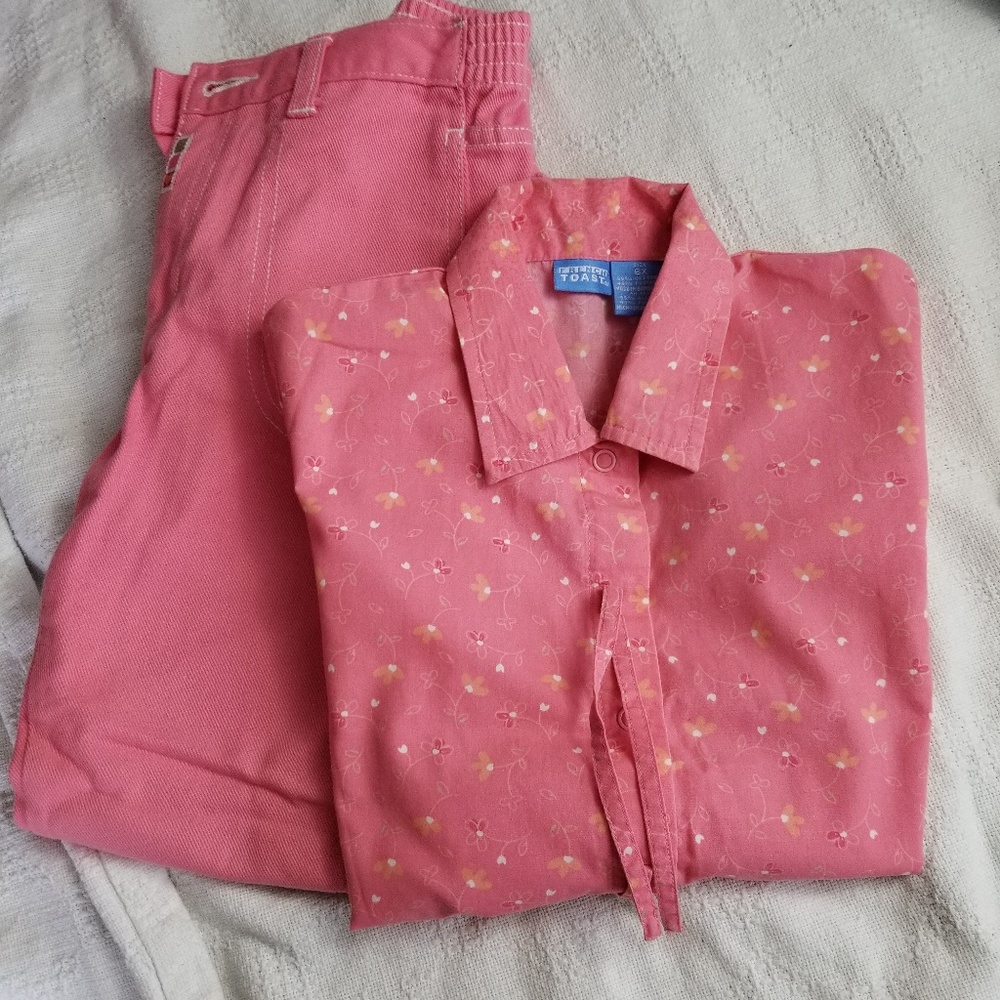 Girl French Toast Pants and Matching Shirt